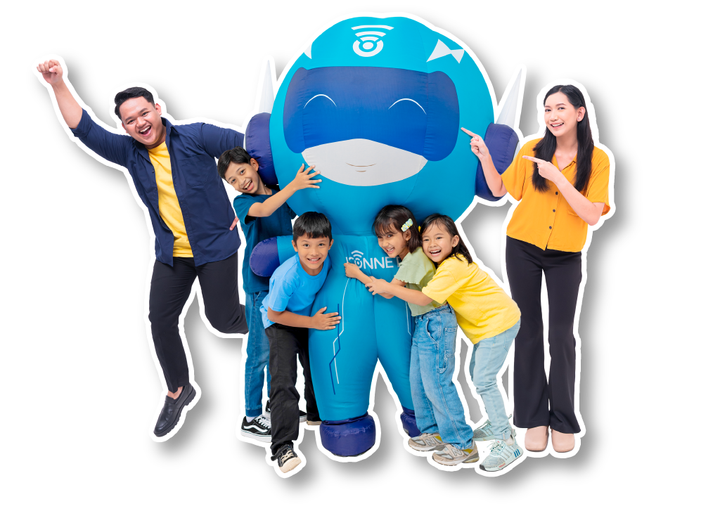 Orang orang bersama CONI - Maskot ICONNET